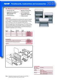 Panelboards, loadcentres and accessories - NHP