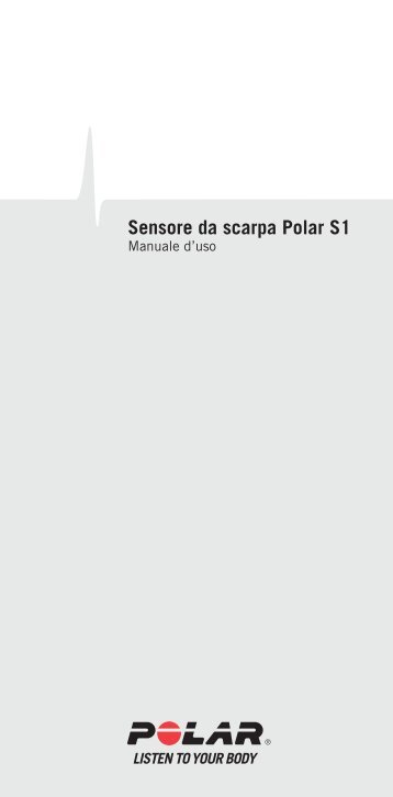 Sensore da scarpa Polar S1 Manuale d'uso