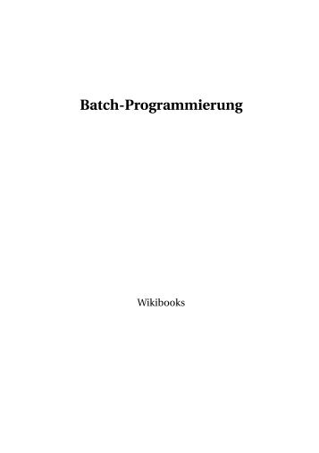 Batch-Programmierung - Wikimedia