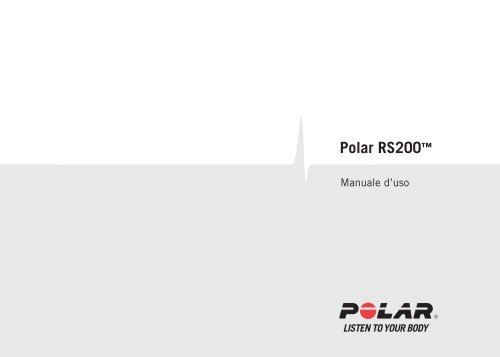 Polar RS200 Manuale d'uso