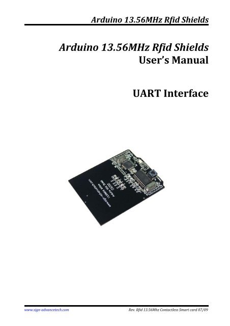 Arduino 13.56MHz Rfid Shields User's Manual ... - ThaiEasyElec.net