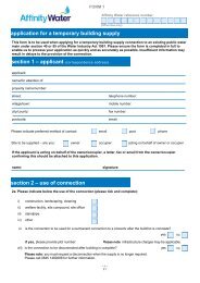 Form 1 - Application for a temporary building supply - Affinity Water