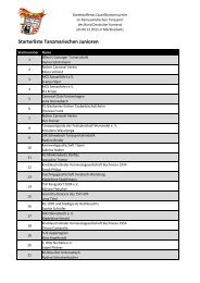 Starterliste Tanzmariechen Junioren - Narhalla Rot-WeiÃŸ Marktredwitz