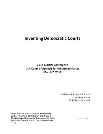 Inventing Democratic Courts - U.S. Court of Appeals for the Armed ...