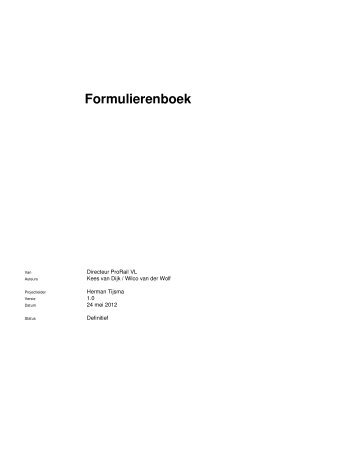 formulierenboek (PDF) - ProRail