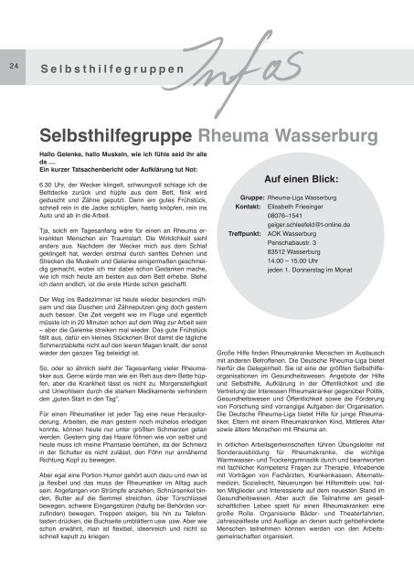 Selbsthilfegruppen - Selbsthilfekontaktstelle Rosenheim - SeKoRo