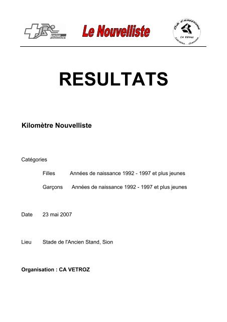 RÃ©sultats km - FVA