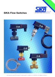 SIKA flow switches - L.B.L Trading Ltd.