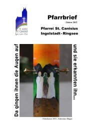Pfarrbrief Ostern 2012 - St.Canisius Ingolstadt-Ringsee