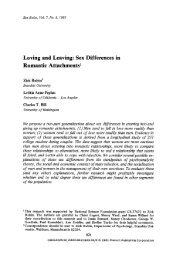 Loving and leaving: Sex differences in romantic ... - Anne Peplau