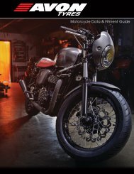 Motorcycle Data and Fitment Guide â English (PDF) - Avon ...