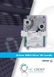 HC Barcol-Air brochure MNB-Vx BACnet VAV Controller