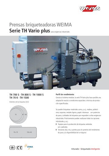 Resumen de la serie TH Vario plus - Weima GmbH