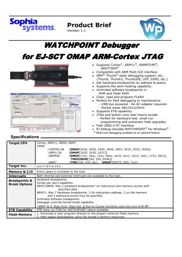 Target ICE Connections Ordering Information - Sophia Systems