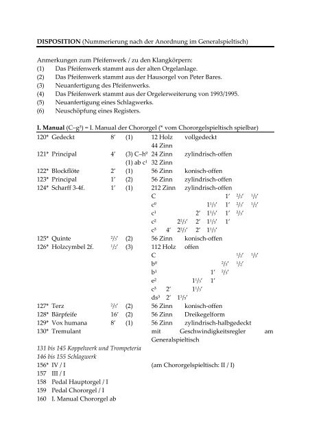 Zur Orgel in St. Peter - Orgelbau Weimbs