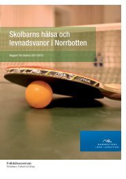 Skolbarns hÃ¤lsa och levnadsvanor i Norrbotten 2011/2012
