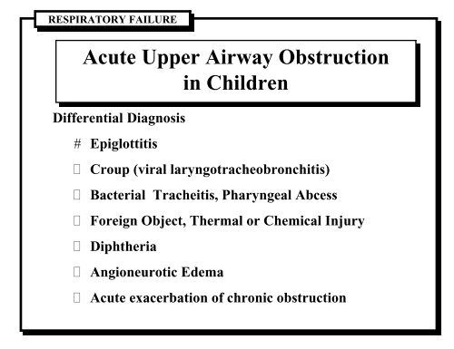 Respiratory Failure in Children - Nemours