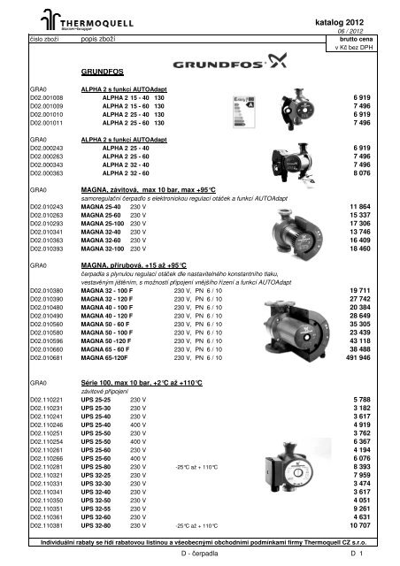 D - čerpadla (PDF) - thermoquell