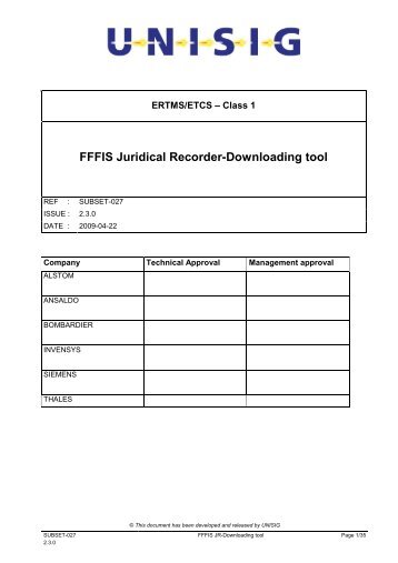 FFFIS Juridical Recorder-Downloading Tool