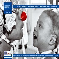 Calendrier officiel des Clowns de l'Espoir