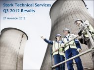 Q3-2012 Presentation - Stork Technical Services