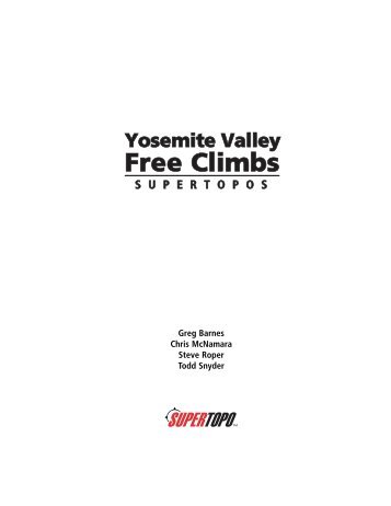 Yosemite Valley Free Climbs - SuperTopo
