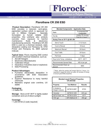 Florothane CR 250 ESD - Florock Polymer Flooring