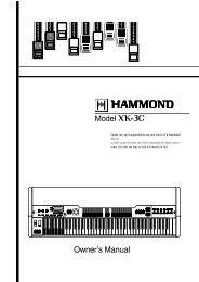 Hammond XK-3C Owner's Manual