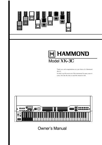 Hammond XK-3C Owner's Manual