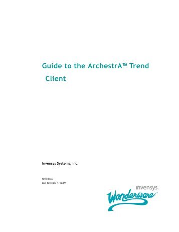 Guide to the ArchestrAâ„¢ Trend Client - Platforma Internetowa ASTOR