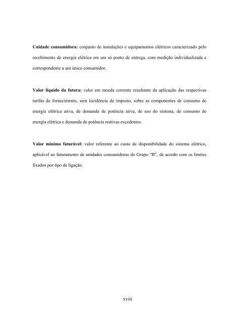 anÃƒÂ¡lise tarifÃƒÂ¡ria com base nas faturas de energia elÃƒÂ©trica do grupo a