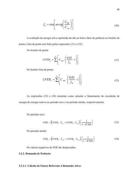 anÃƒÂ¡lise tarifÃƒÂ¡ria com base nas faturas de energia elÃƒÂ©trica do grupo a