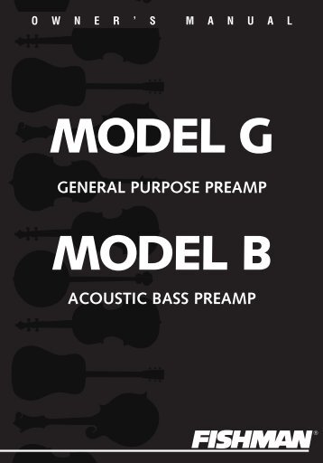 Model G & Model B User Guide - Fishman