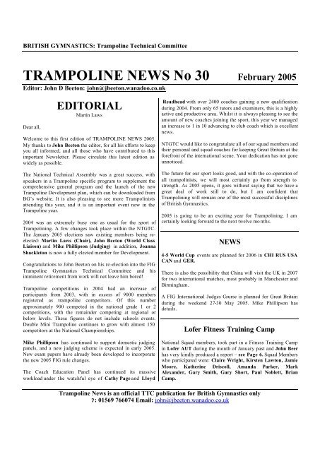 trampoline news 30 - Gillingham Jumpers Trampoline and Gymnastics