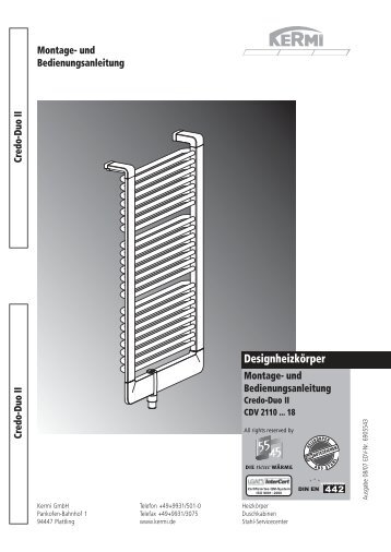 Montage- und Bedienungsanleitung Credo-Duo II Credo ... - KERMI