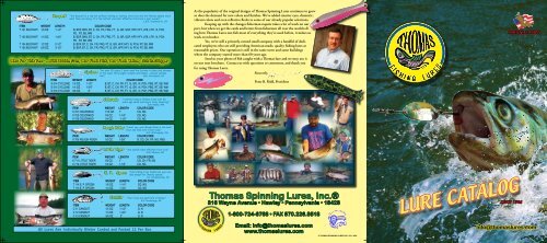 LURE CATALOGSINCE 1948 - Thomas Fishing Lures