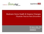 Medicare Home Health & Hospice Changes - BKD