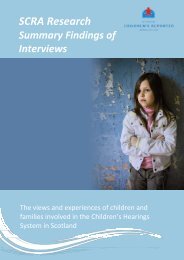 SCRA Research Summary Findings of Interviews - Scottish ...