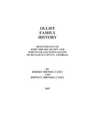 OLLIFF FAMILY HISTORY - Interactive Family Histories