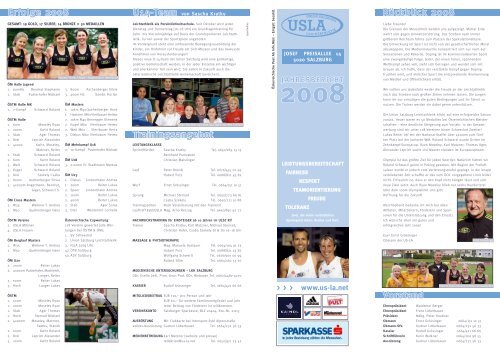 Jahresbericht 2008 - Union Salzburg Leichtathletik