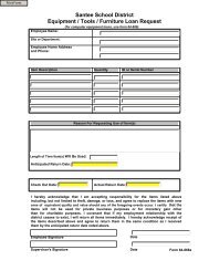 Equipment / Tools / Furniture Loan Request Form - Santee School ...