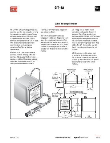 GIT–3A - Tyco Thermal Controls