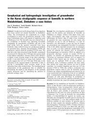 Geophysical and hydrogeologic investigation of groundwater in the ...