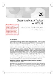 Cluster Analysis: A Toolbox for MATLAB