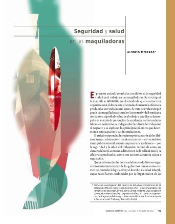 Seguridad y salud en las maquiladoras - revista de comercio exterior