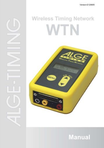 Wireless Timing Network WTN - Alge-Timing