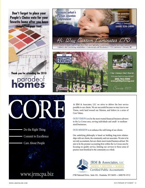 homes - Coulee Region Women's Magazine