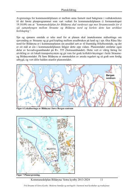 Planskildring kommunedelplan BildÃƒÂ¸yna - Fjell kommune