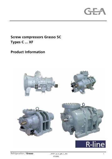 Screw compressors Grasso SC - GEA Refrigeration Technologies