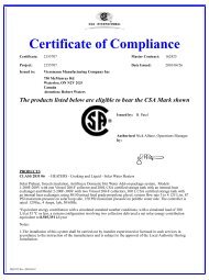 Supplement to Certificate of Compliance - Viessmann